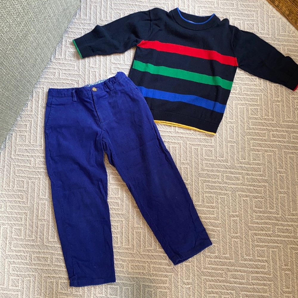 Florence Eiseman Sweater and Corduroy pant set
